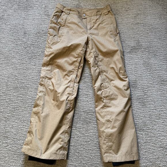 Columbia Beige Snow Pants Womens Medium Omni Tech Titanium Waterproof Breathable - Picture 1 of 6